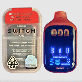 Cherry Gelato x Fruit Stripe x Straw Tangie Boutiq Switch V5 Disposable