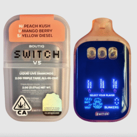 Peach Kush x Mango Berry x Yellow Diesel Boutiq Switch V5 Disposable